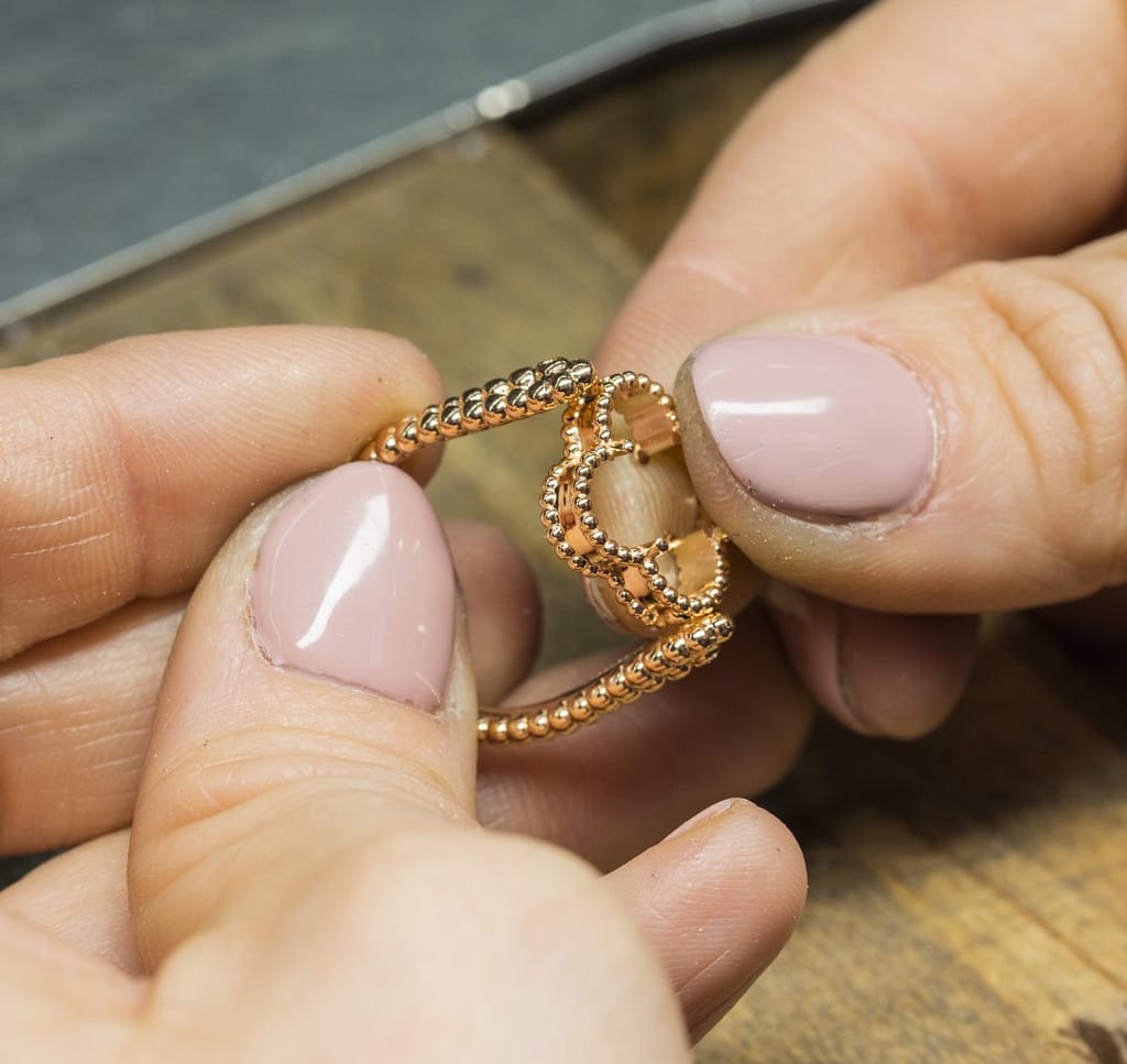 handcrafting a Van Cleef & Arpels Vintage Alhambra ring