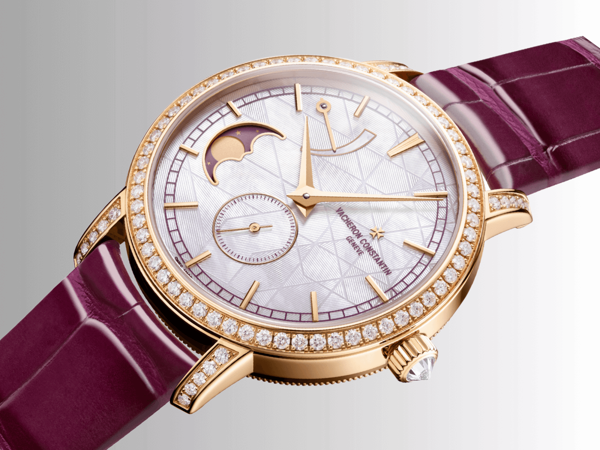 Vacheron Constantin Traditionelle Moon phase 270th Anniversary watch in pink gold and diamonds