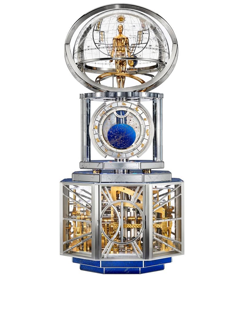 A photo of the Vacheron Constantin La Quête du Temps unique clock.