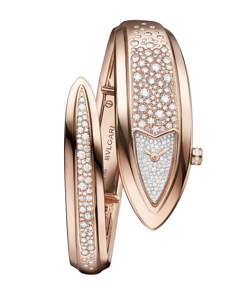 Bulgari Aeterna bracelet watch in 18K rose gold and diamonds