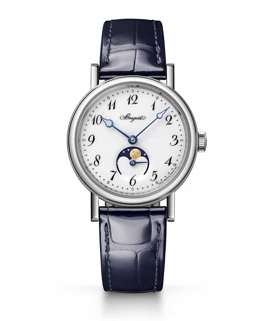 Breguet white gold moonphase watch reference 9087BB