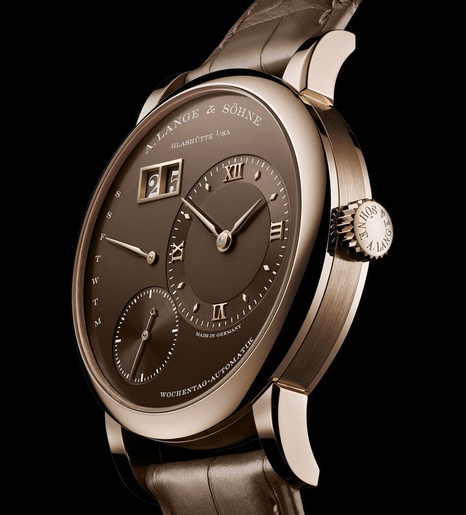 A. Lange & Sohne Lange 1 Daymatic Watch in Honeygold